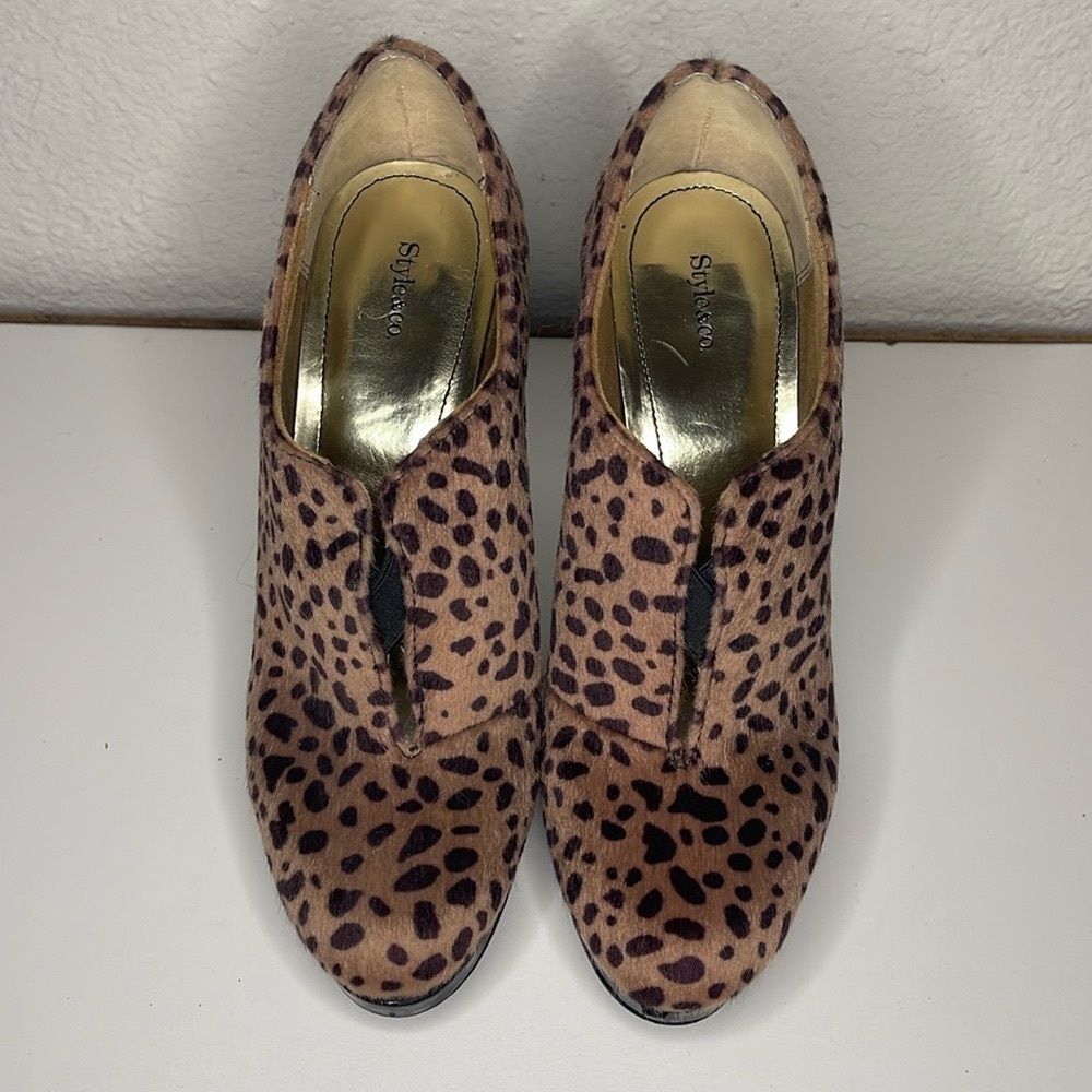 Style & Co Womens Webb Natural Leopard Size 7 Heels